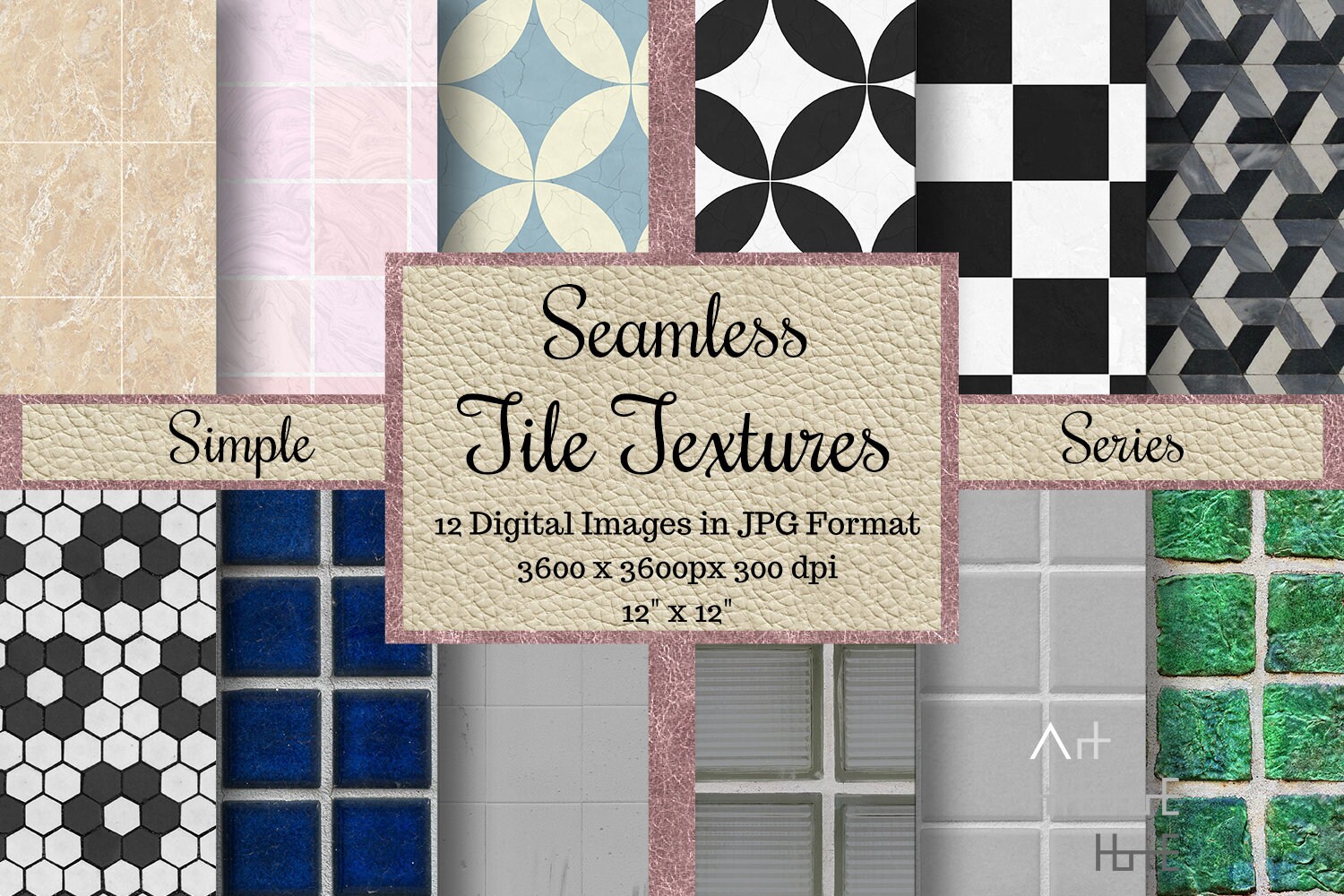 Seamless Tile TEXTURES, geometric BRICK patterns, tileable dollhouse Digital Papers, ceramic Printable Scrapbook, wallpaper miniature home