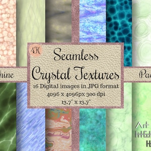Sömlösa kristalltexturer, glänsande glasmönster, abstrakta flytande digitala papper, utskrivbar klippbok, glasmaterial, 3D-diffus, dockhus
