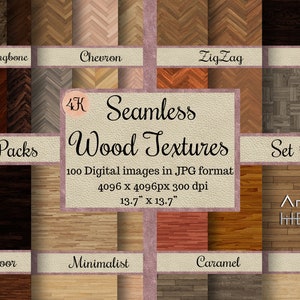 100 texturas de madera sin costuras, patrones de tablones, texturas de parquet, papeles digitales de madera para casa de muñecas y casas en miniatura, Scrapbook imprimible 4K