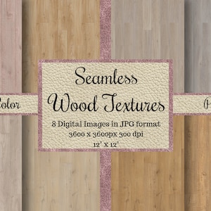 Seamless Wood Textures, Seamless wood Patterns, Digital Papers, Printable Scrapbook Papers, Commercial Use, Backgrounds, Soft Color Pack