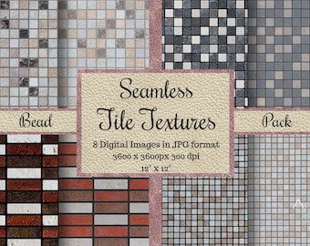 Seamless Tile Textures, bead wall patterns, brick Digital Papers, floor Printable Scrapbook, ceramic wallpaper Backgrounds, square stone jpg