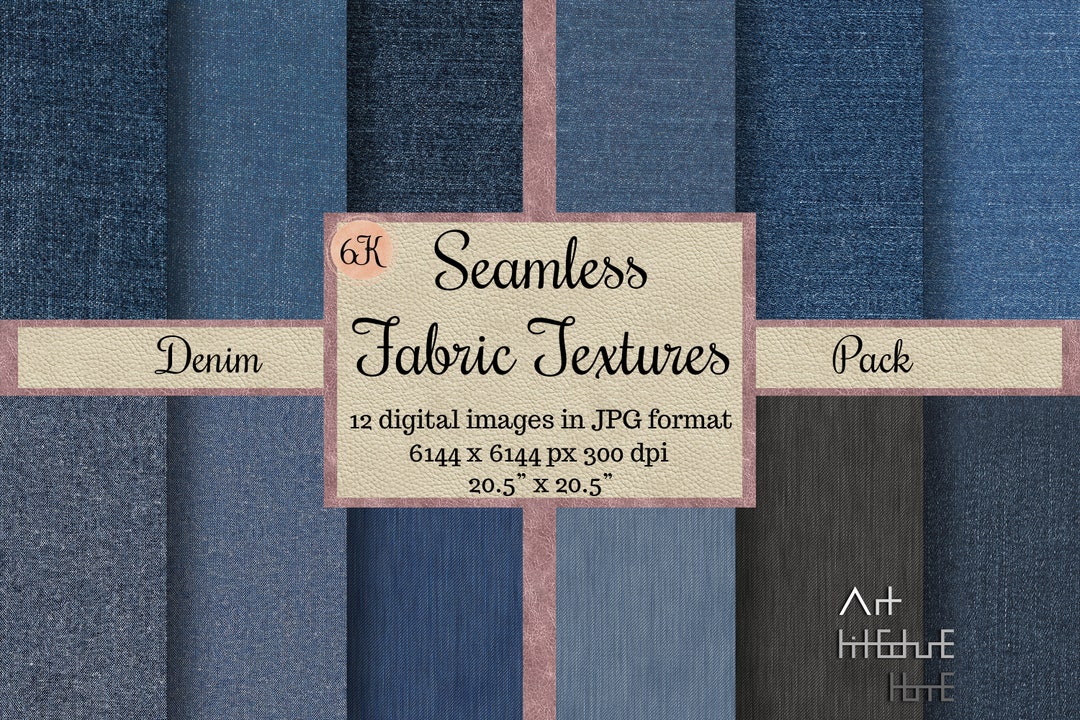 Jean Patterns R Seamless 6K Denim Fabric Textures, JEAN Patterns, Blue Fabric Digital ...