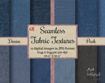 Seamless 6K Denim Fabric Textures, JEAN Patterns, blue fabric Digital Papers, Printable Scrapbook, jean Backgrounds, denim brown, textiles