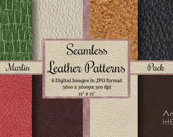 1,000+ Leather Texture Seamless Digital Papers, Seamless Pattern ...
