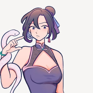 Cuerpo medio coloreado a todo color/encargo Chibi