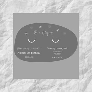 Sleepover Slumber Birthday Party Invitation - Digital and Printable - Square