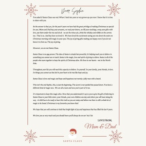 ¿Es real Santa Claus? - Carta explicativa personalizada - Imprimible digitalmente NO INSTANTÁNEA Por favor, lea la descripción.