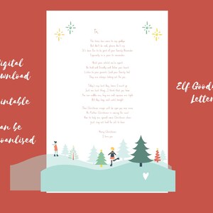 Goodbye Letter From Your Christmas Elf - Digital Download Printable