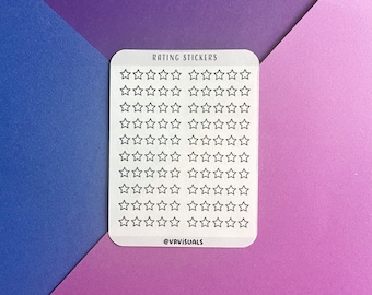 Star Rating Functional Stickers | Clear Sticker | Movie, Book Review Sticker | Planner,  Sticker | Five stars | Review Star Stickers