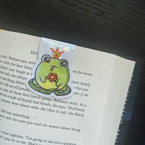 Cute Frog Magnetic Bookmark | Books | bookmarks | kawaii bookmark | Unique cute bookmark | reading, cute bookmark,  gift, frog bookmark,holo