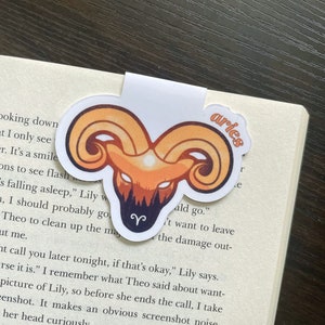 Aries Horoscope Magnetic Bookmark | Books | bookmarks | Astrology bookmark | Unique bookmark | reading, cute bookmark,  gift  bookmark,
