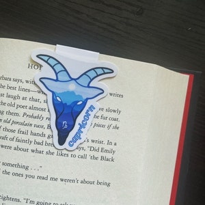 Capricorn Horoscope Magnetic Bookmark | Books | bookmarks | Astrology bookmark | Unique bookmark | reading,cute bookmark,gift, bookish, blue