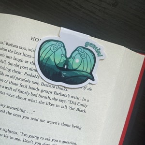 Gemini Horoscope Magnetic Bookmark | Books | bookmarks | Astrology bookmark | Unique bookmark | reading,cute bookmark,gift, bookish, green