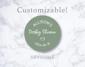 Personalized Custom Baby Shower Stickers|Baby shower favors| Gender Reveal Party Favors|guest gifts|Thank you stickers| blue, pink, purple