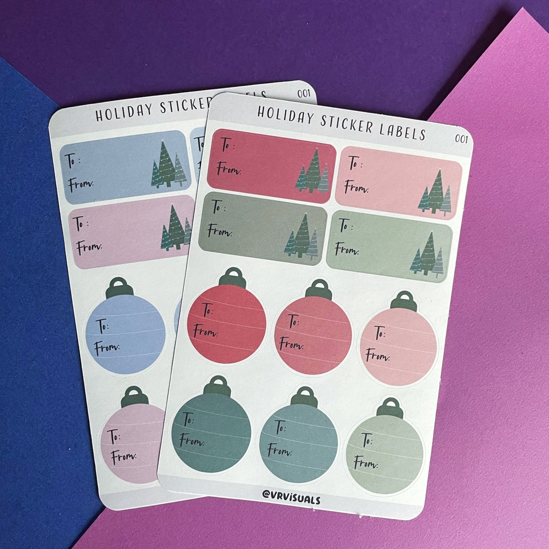 Holiday Gift Sticker Labels Gift Labels Christmas Label Stickers