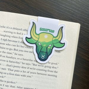 Taurus Horoscope Magnetic Bookmark | Books | bookmarks | Astrology bookmark | Unique bookmark | reading, cute bookmark,  gift bookmark, bull