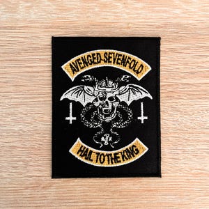 Avenged Sevenfold Patch / Heavy Metal Rock Music Patch / Sew Or Iron On Embroidered Patch / Patch For Jacket / Battle Vest Music Patch