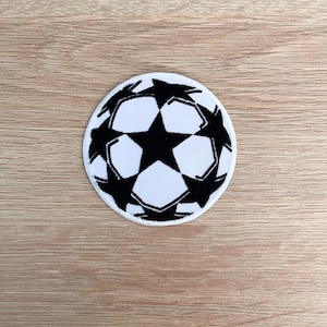 Football Soccer Ball Patch / Sew Or Iron On Embroidered Patch For Sports Fan / Champions League Ball Applique / Sports Patch