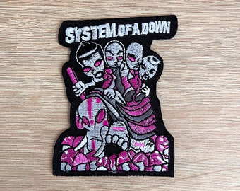 Systeem van een down-patch / heavy metal muziekpatch / naai of opstrijkbare geborduurde patch / rockmuziekpatch voor spijkerjasje / patch voor rugzak