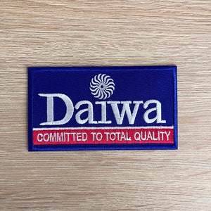 Daiwa Patch / Angelgerät Marken Aufnäher / Meer Angelrute Eqiupment / Aufnäher oder Aufbügeln gestickt Patch / Patch für Rucksack, Tasche, Jacke
