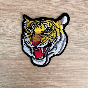 Tiger Patch / Roaring Tiger Patch / Sew Or Iron On Embroidered Tiger Patch / Tiger Patch For Clothing Backpack, Denim Jackets / Animal Patch