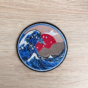 The Great Wave Off Kanagawa Patch / Japanese Art Patch / Ocean Sea Wave / Nature Patch / Sew Or Iron On Patch For Backpacks, Jackets, Hats