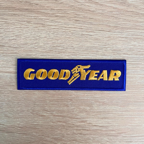 Parche de neumáticos Goodyear/parche de deportes de motor con logotipo de Goodyear/neumáticos de carreras de Fórmula Uno/parches de coches deportivos para chaquetas, sombreros y bolsos