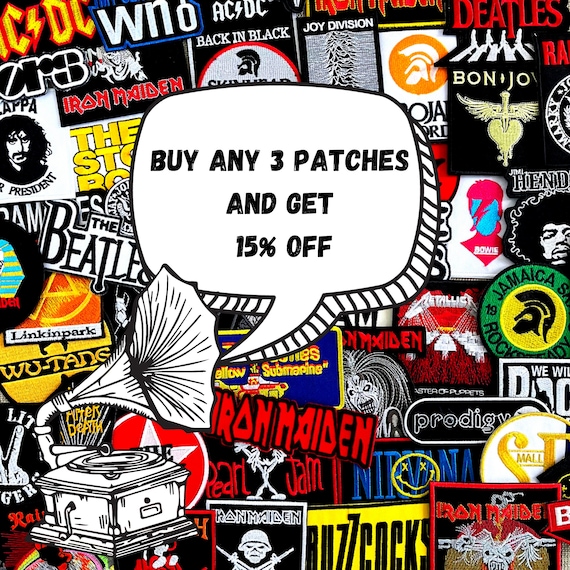 Rock Music Sew / Iron On Embroidered Patch:- Busted - Foto 12