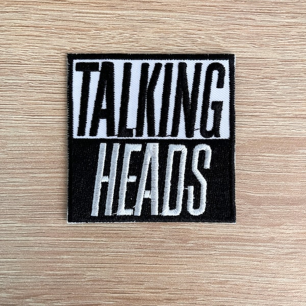 Talking Heads Patch / Rock Music Patch / Sew Or Iron On Embroidered Patch / Patch For Jackets / 80s Music Patch / Patch For Backpack