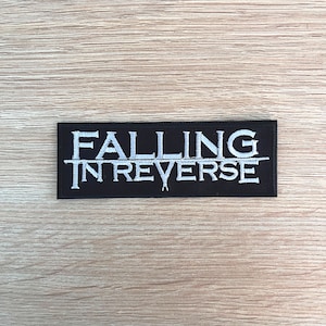 Pièce inversée / Patch musique rock / Patch musique brodé à coudre ou à repasser / Patch pour vestes / Patch pour gilets de combat