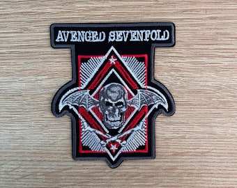 Avenged Sevenfold Patch / Heavy Metal Rock Music Patch / Sew Or Iron On Embroidered Patch / Patch For Jacket / Battle Vest Music Patch
