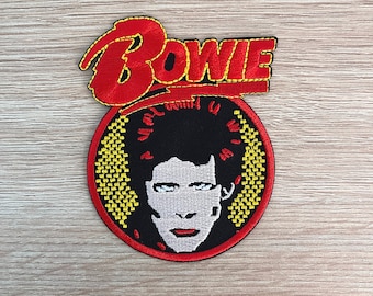 Écusson brodé David Bowie, couture/repassage Ziggy Stardust