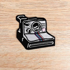 Polaroid Camera Patch - Retro Style Photographers Patch - Sew Or Iron On Camera Patch - Photography Patch For Backpacks Denim Jackets Bags
