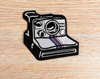 Polaroid Camera Patch - Retro Style Photographers Patch - Sew Or Iron On Camera Patch - Photography Patch For Backpacks Denim Jackets Bags