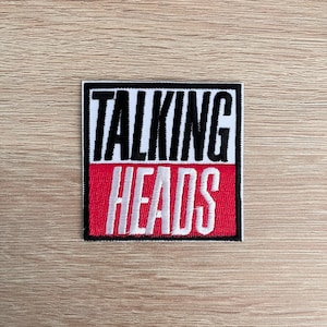 Talking Heads Patch / Rock Music Patch / Sew Or Iron On Embroidered Patch / Patch For Jackets / 80s Music Patch / Patch For Backpack