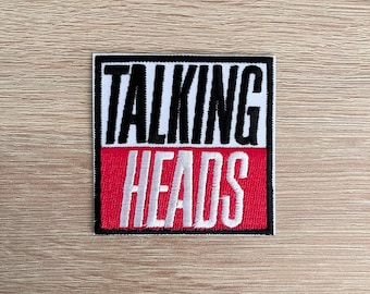 Talking Heads Patch / Rock Music Patch / Sew Or Iron On Embroidered Patch / Patch For Jackets / 80s Music Patch / Patch For Backpack
