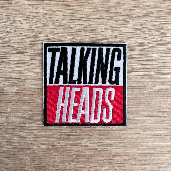 Talking Heads Patch / Rock Music Patch / Sew Or Iron On Embroidered Patch / Patch For Jackets / 80s Music Patch / Patch For Backpack