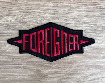 Foreigner Patch / Rock Music Patch / Sew Or Iron On Embroidered Music Patch / Music Patch For Bags Jackets & Hats