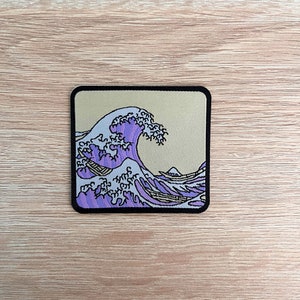 The Great Wave Off Kanagawa Patch / Sew On Ocean Sea Waves Patch / Japanese Art / Sew On Nature Patch / Patch For Backpacks, Denim Jackets