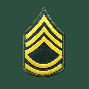 US Army Military Patch / Sergeant First Class Insignia Patch / US Military Sew Or Iron On Embroidered Patch / Patch For Jackets And Bags