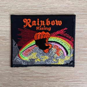 Rainbow Patch / Rainbow Rising Patch / Heavy Metal Patch / Sew Or Iron On Embroidred Patch / 70s Music Patch / Patch for Jackets