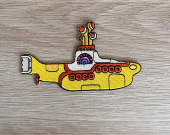 The Beatles Yellow Submarine Patch / Retro Music Patch / Sew Or Iron On Embroidered Patch / 60s Rock Music Patch For Backpack, Jacket, Bag
