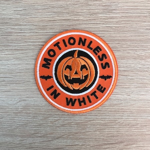 Motionless In White Patch / Motionless In White Pumpkin Patch / Heavy Metal Music Sew Or Iron On Embroidered Patch / Patch For Jacket & Bags
