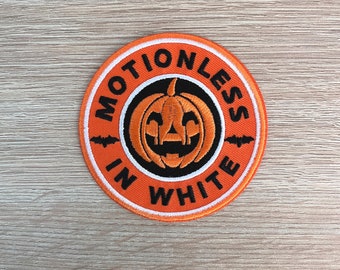 Motionless In White Patch / Motionless In White Pumpkin Patch / Heavy Metal Music Sew Or Iron On Embroidered Patch / Patch For Jacket & Bags