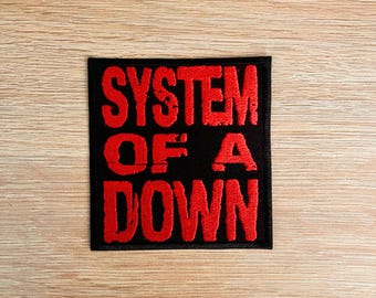 Patch do System of a Down - Aplique de música heavy metal - Costure ou passe a ferro para coletes bélicos, jaquetas jeans e mochilas.