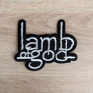 Lamb Of God Patch / Heavy Metal Music Patch / Lamb Of God Logo / Sew Or Iron On Embroidered Patch / Patch for Jackets / Patch For Bags