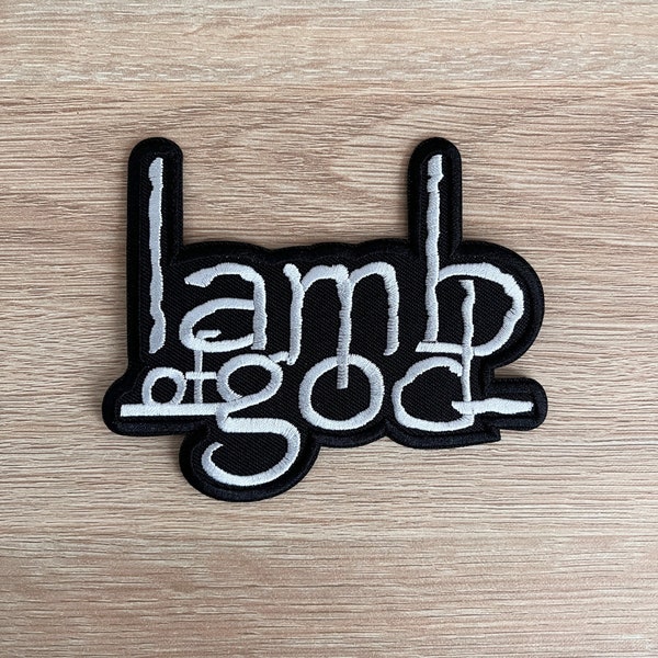 Lamb Of God Patch / Heavy Metal Music Patch / Lamb Of God Logo / Sew Or Iron On Embroidered Patch / Patch for Jackets / Patch For Bags
