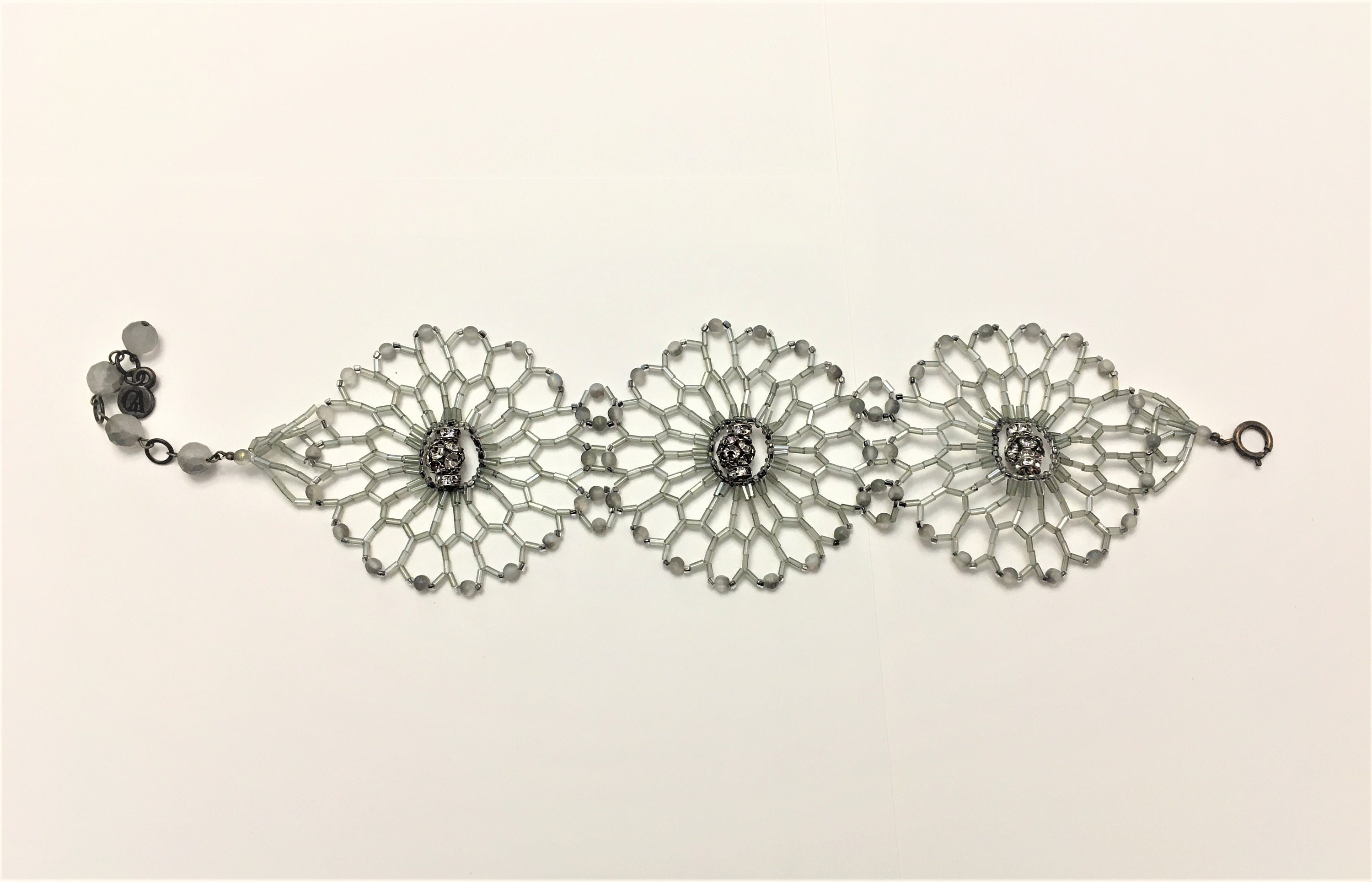 GIORGIO ARMANI Vintage Beaded Flower Choker - Etsy