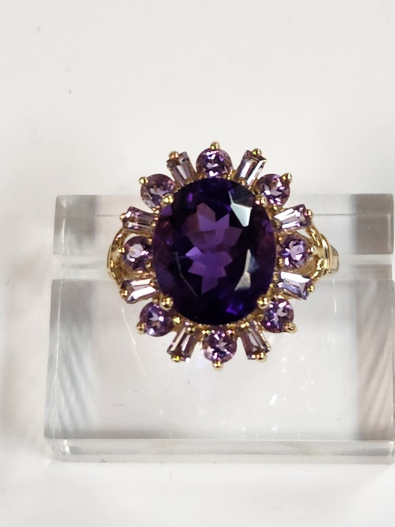 Vintage Amethyst Statement 10k YG Ring