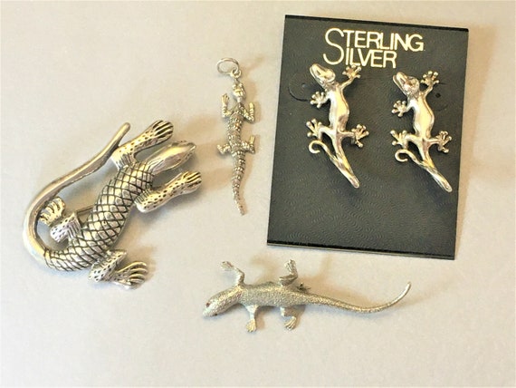 Sterling Silver Lizard Group